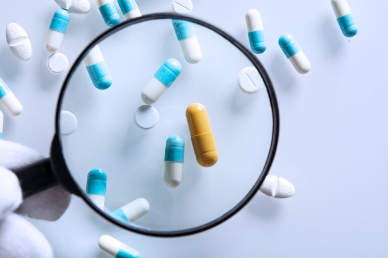 Suspicious,Medications,Under,A,Magnifying,Glass