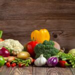 healthy vegetables on wooden table,World food day